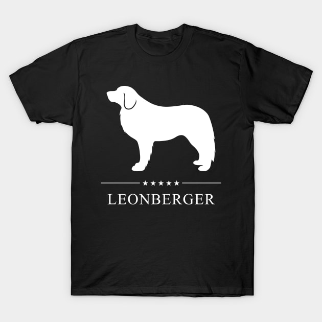 Leonberger Dog White Silhouette T-Shirt by millersye